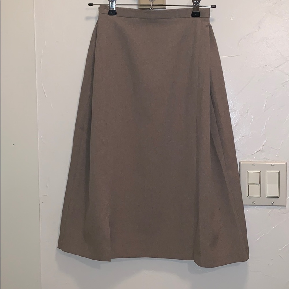 Light brown knee length skirt